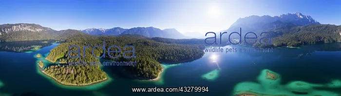 : 360 degree panorama, Eibsee lake, near Grainau : 360 degree panorama, Eibsee lake, near Grainau