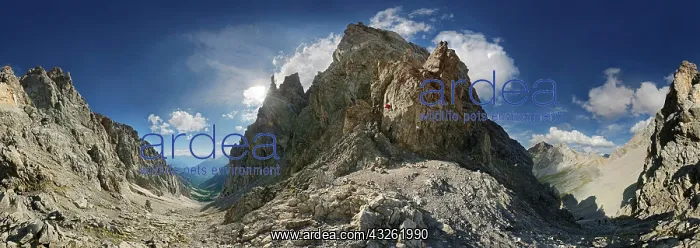 : 3600 mountain panorama on the Grunsteinscharte in : 3600 mountain panorama on the Grunsteinscharte in