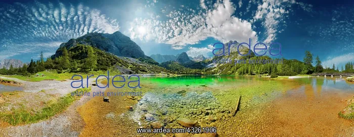 : 3600 mountain panorama with the turquoise Seebensee : 3600 mountain panorama with the turquoise Seebensee