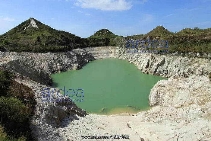 : 80179712 Cornish China Clay Quarry - lake John Holmes : 80179712 Cornish China Clay Quarry - lake John Holmes