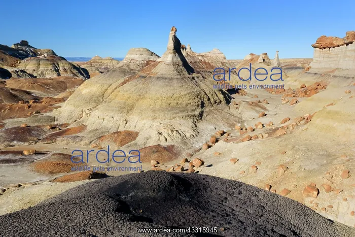 : 80187336 Giant Hoodoos - whimsical eroded clay sculptures : 80187336 Giant Hoodoos - whimsical eroded clay sculptures