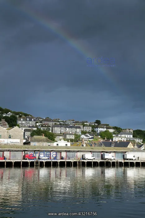 : 80188743 Newlyn Harbour - Rainbow Cornwall, UK David : 80188743 Newlyn Harbour - Rainbow Cornwall, UK David