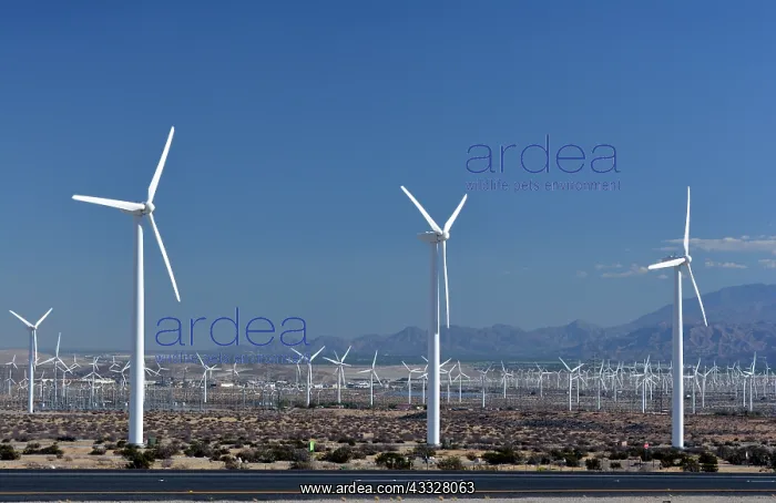  : 80190094 Wind farm - uses hot air rising from the