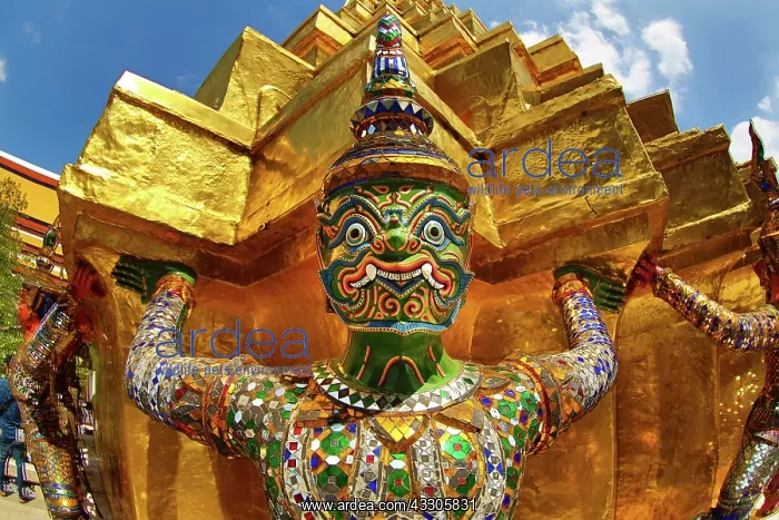 : 80191510 Yaksha Demon Statue at Wat Phra Kaew Temple : 80191510 Yaksha Demon Statue at Wat Phra Kaew Temple