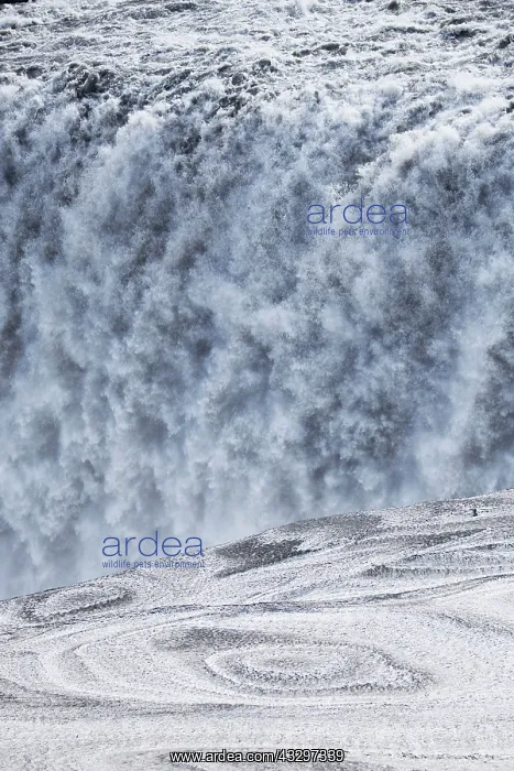 : 80195541 Dettifoss - with ice patterns Iceland Bill : 80195541 Dettifoss - with ice patterns Iceland Bill