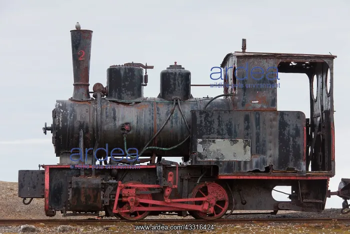 : 80199101 Mine Railway Train Ny-Alesund, Svalbard : 80199101 Mine Railway Train Ny-Alesund, Svalbard