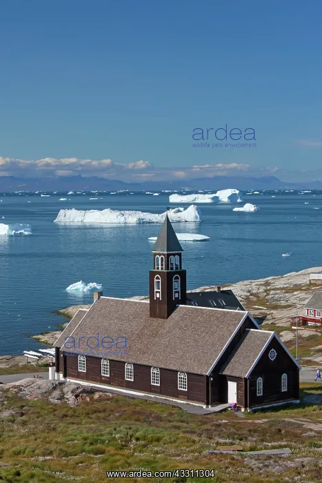 : 80200054 Church Ilulissat, Disco Bay, Greenland : 80200054 Church Ilulissat, Disco Bay, Greenland