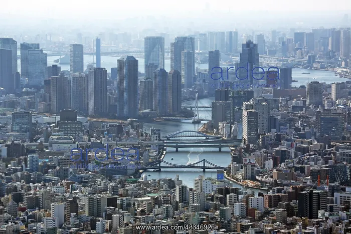 : 80200325 General aerial view of the city skyline : 80200325 General aerial view of the city skyline