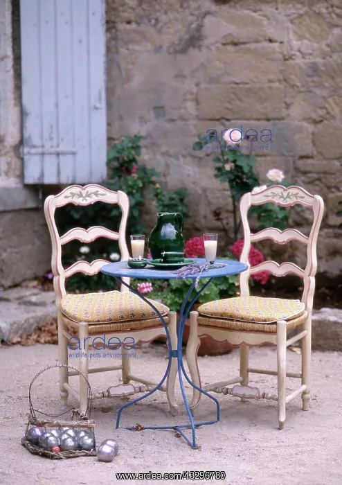  : 80201371 Table and Chairs Set - in garden courtyard
