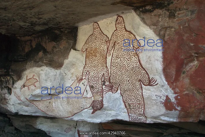 : Aboriginal Rock Art - Site on Mt Elizabeth Station : Aboriginal Rock Art - Site on Mt Elizabeth Station