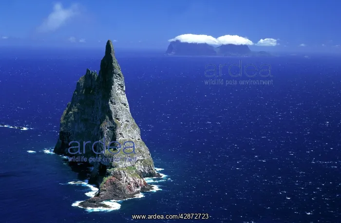 : Aerial - Balls Pyramid worldIs tallest sea stack : Aerial - Balls Pyramid worldIs tallest sea stack