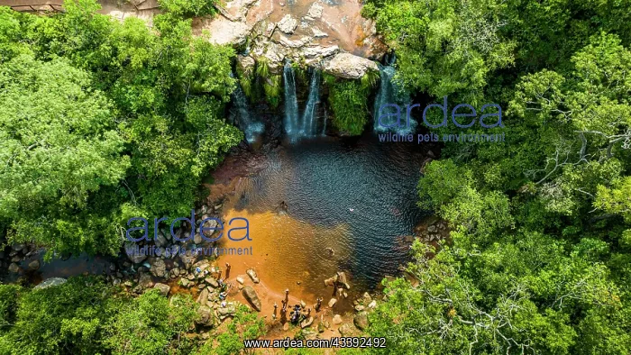: Aerial of the Cuevas Waterfalls, Samaipata, Bolivia : Aerial of the Cuevas Waterfalls, Samaipata, Bolivia