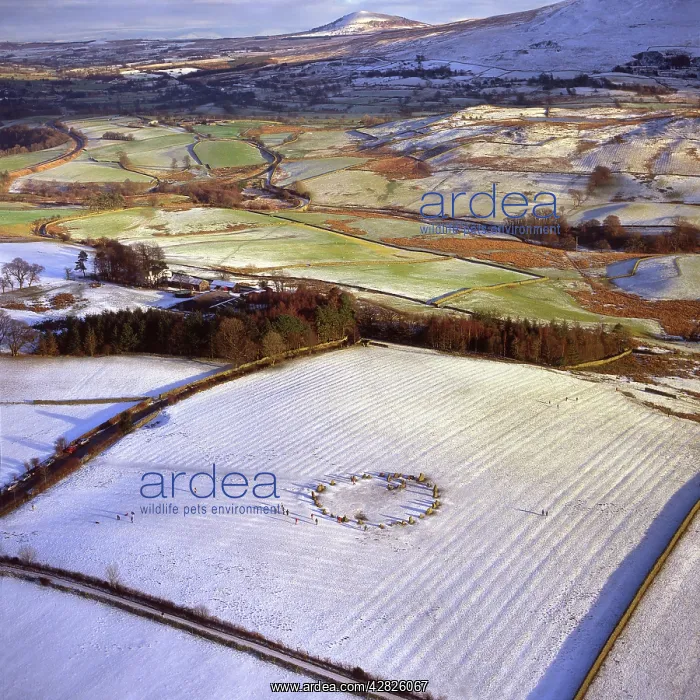 : Aerial image of North-West England, UK: Castlerigg : Aerial image of North-West England, UK: Castlerigg
