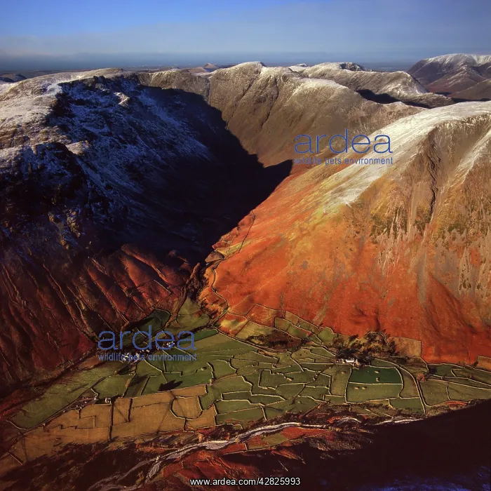: Aerial image of North-West England, UK: Wasdale : Aerial image of North-West England, UK: Wasdale