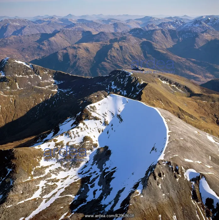 : Aerial image of Scotland, UK: Carn Mor Dearg (Corn : Aerial image of Scotland, UK: Carn Mor Dearg (Corn