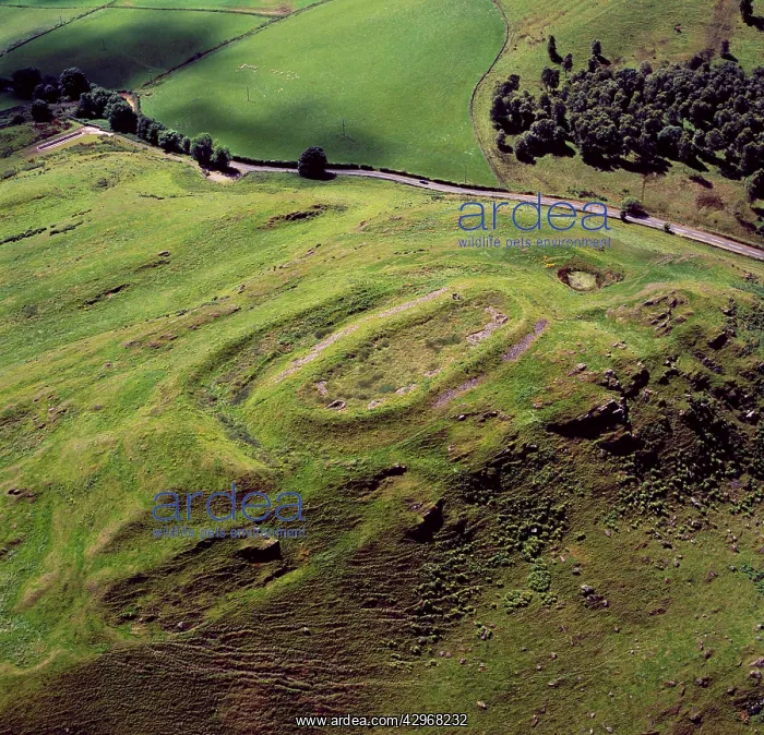 : Aerial image of Scotland, UK: Hill of Barra : Aerial image of Scotland, UK: Hill of Barra
