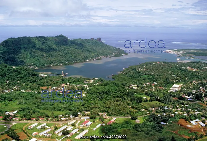 : Aerial - Kolonia, the capital Pohnpei Island, Micronesia : Aerial - Kolonia, the capital Pohnpei Island, Micronesia