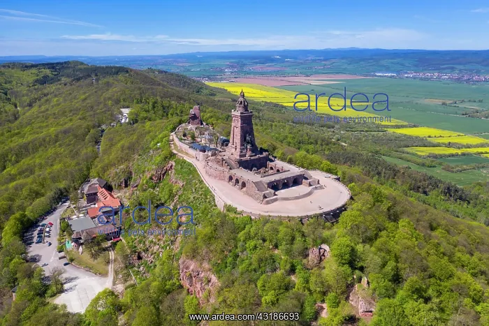 : Aerial of the Kyffhaeuser Monument, Barbarossa monument : Aerial of the Kyffhaeuser Monument, Barbarossa monument