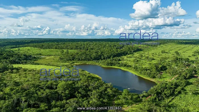 : Aerial of a lake near the Santa Ana mission, Unesco : Aerial of a lake near the Santa Ana mission, Unesco