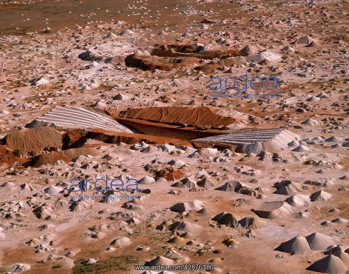 : Aerial - Opal mining : Aerial - Opal mining