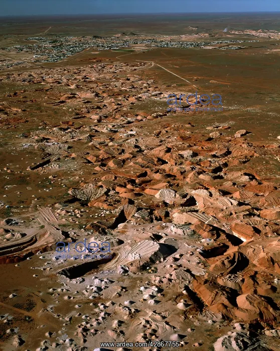 : Aerial - Opal mining from the air : Aerial - Opal mining from the air