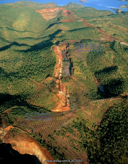 : Aerial - Resurfacing and replanting former open-cut : Aerial - Resurfacing and replanting former open-cut