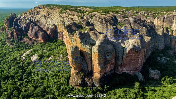  : Aerial of the Sandstone cliffs in the Unesco site