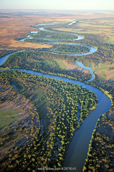 : Aerial - South Australia - The Murray River and : Aerial - South Australia - The Murray River and
