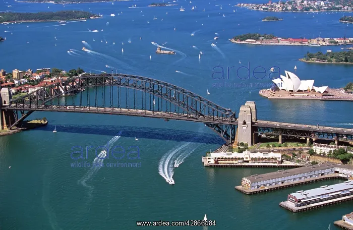 : Aerial - Sydney Opera House & Bridge from the air Sydney : Aerial - Sydney Opera House & Bridge from the air Sydney