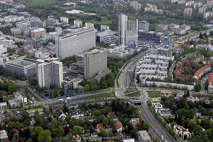 : Aerial view Arabella Areal, Arabella high-rise building : Aerial view Arabella Areal, Arabella high-rise building