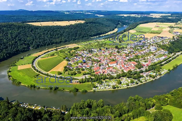 : Aerial view, Binau am Neckar Castle, Odenwald, Rhine-Neckar : Aerial view, Binau am Neckar Castle, Odenwald, Rhine-Neckar