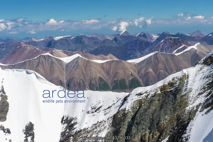 : Aerial view over the Central Tian Shan Mountain : Aerial view over the Central Tian Shan Mountain