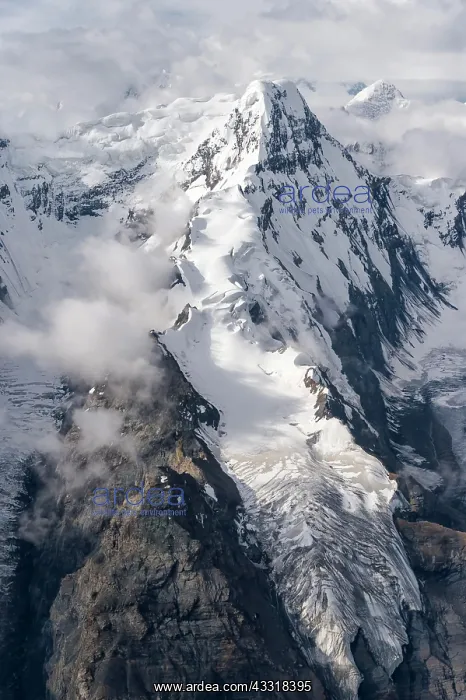 : Aerial view over the Central Tian Shan Mountain : Aerial view over the Central Tian Shan Mountain
