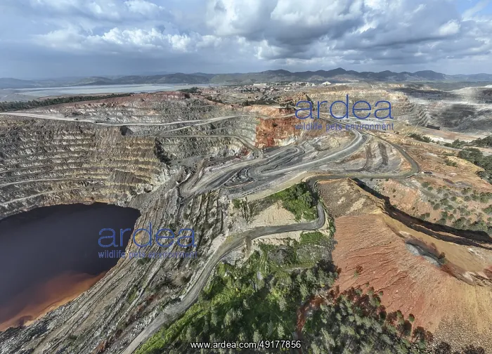 : Aerial view of Corta Atalaya open pit mine : Aerial view of Corta Atalaya open pit mine