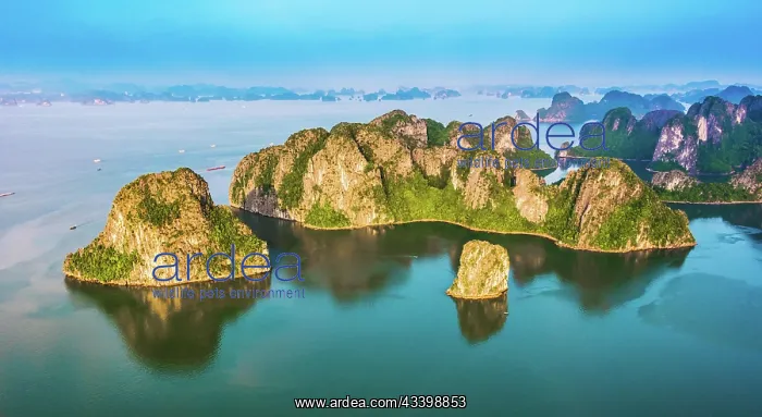 : Aerial view of Ha Long Bay, Vietnam, Asia : Aerial view of Ha Long Bay, Vietnam, Asia