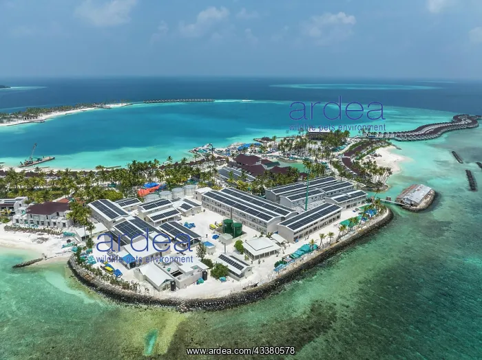 : Aerial View, Maldives, North Male Atoll, newly built : Aerial View, Maldives, North Male Atoll, newly built