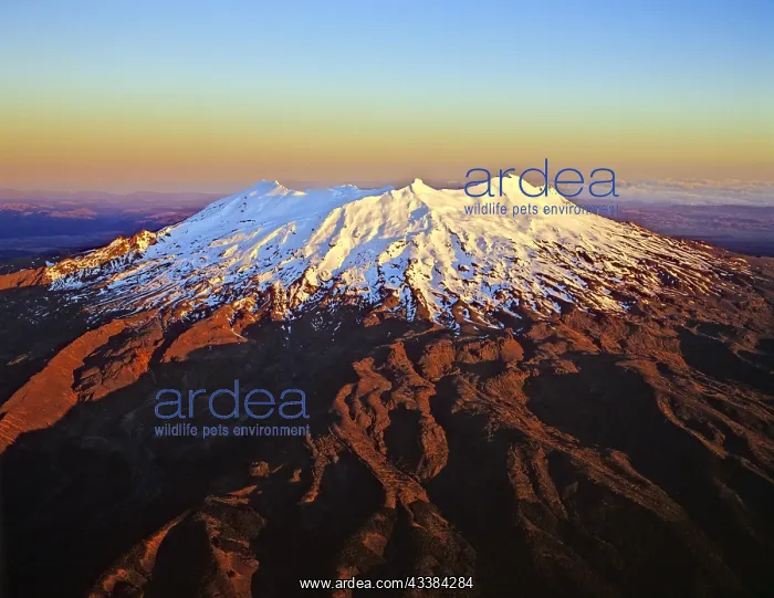 : Aerial view of Mount Ruapehu North Island New Zealand : Aerial view of Mount Ruapehu North Island New Zealand