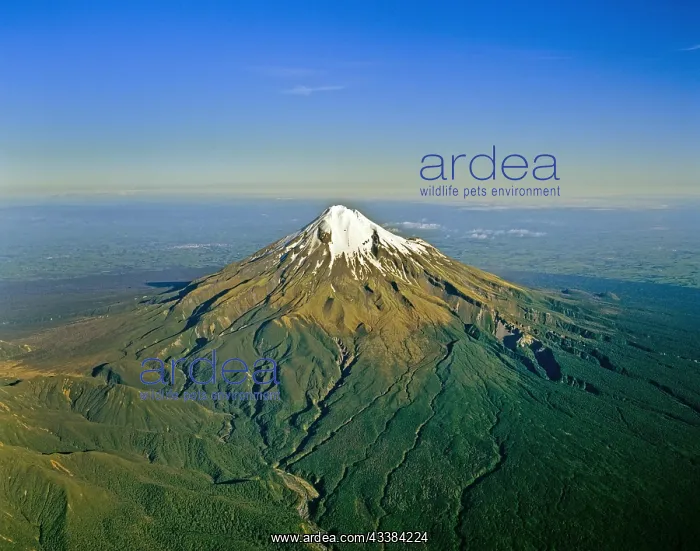  : Aerial view of Mount Taranaki North Island New Zealand