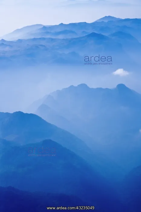 : Aerial view of mountain layers : Aerial view of mountain layers