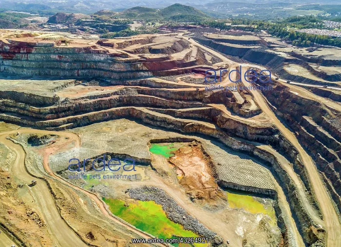  : Aerial view of open pit mine, Minas de Riotinto
