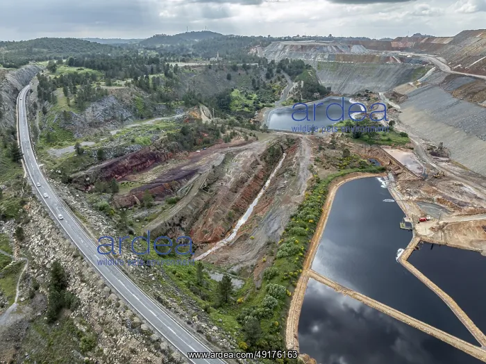 : Aerial view of open pit mining : Aerial view of open pit mining