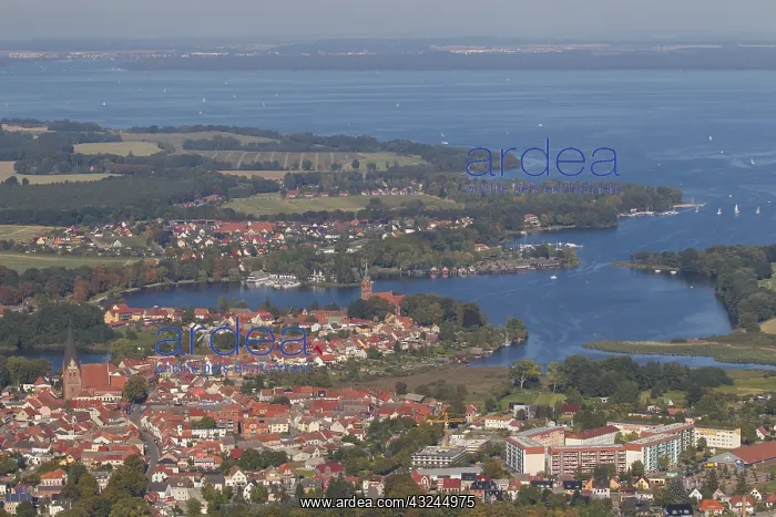 : Aerial view at Roebel close to lake Mueritz - : Aerial view at Roebel close to lake Mueritz -