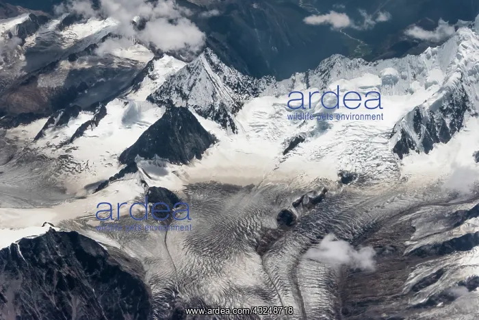 : Aerial view of snow mountain and glacier on Tibetan : Aerial view of snow mountain and glacier on Tibetan