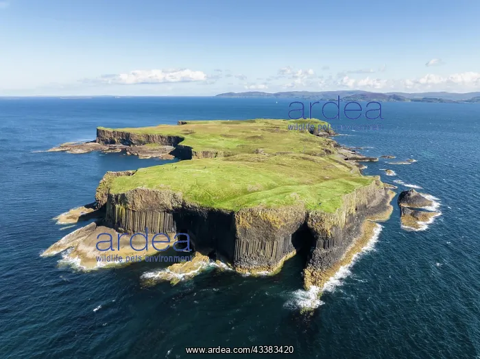 : Aerial view of the uninhabited rocky island of S : Aerial view of the uninhabited rocky island of S