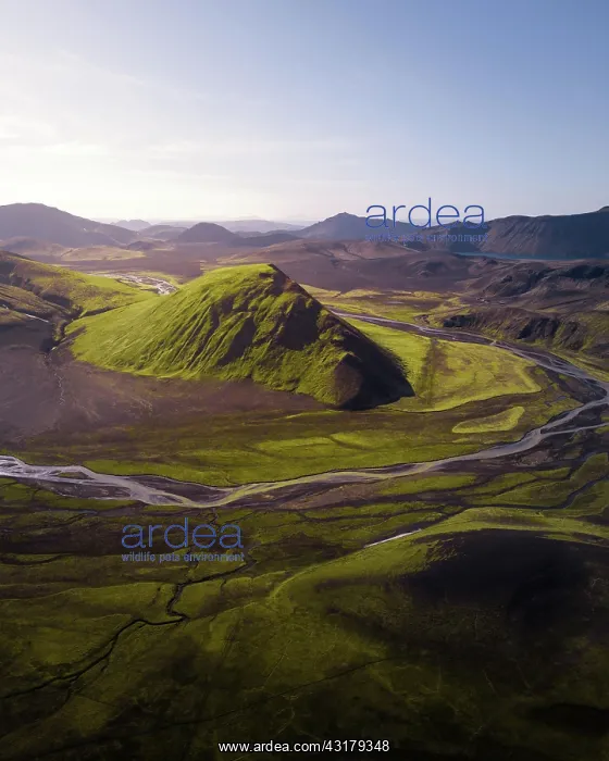 : Aerial view, volcanic mountains, Fjallabak Nature : Aerial view, volcanic mountains, Fjallabak Nature