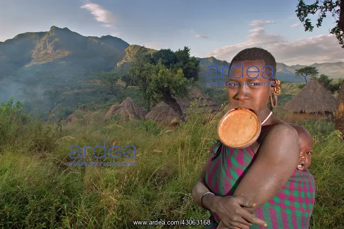 : Africa, Ethiopia, Omo region, Kibish. Suri-tribe : Africa, Ethiopia, Omo region, Kibish. Suri-tribe