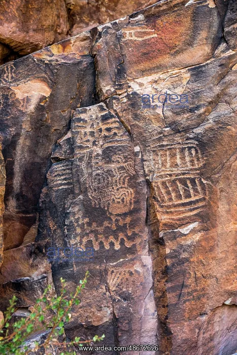: Ancient petroglyphs seen at Parowan Gap : Ancient petroglyphs seen at Parowan Gap