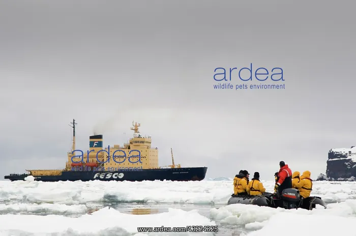 : Antarctica, Peter the First Island. Zodiac : Antarctica, Peter the First Island. Zodiac