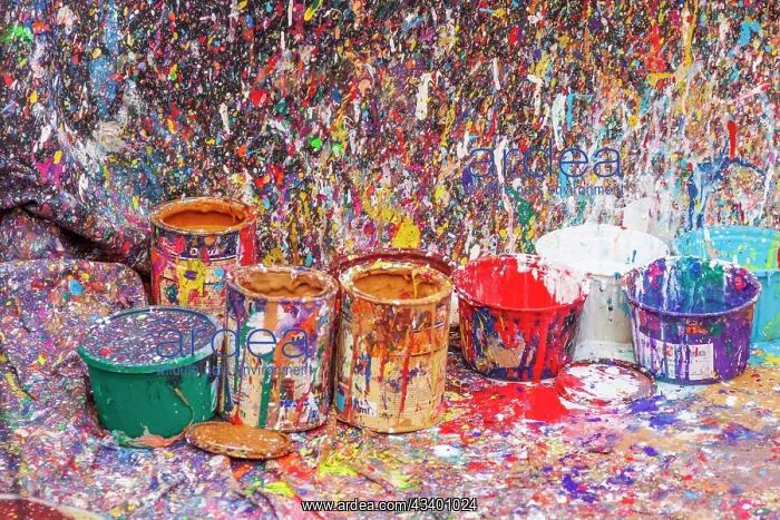 : Argentina, Buenos Aires. Colorful paint splatters : Argentina, Buenos Aires. Colorful paint splatters