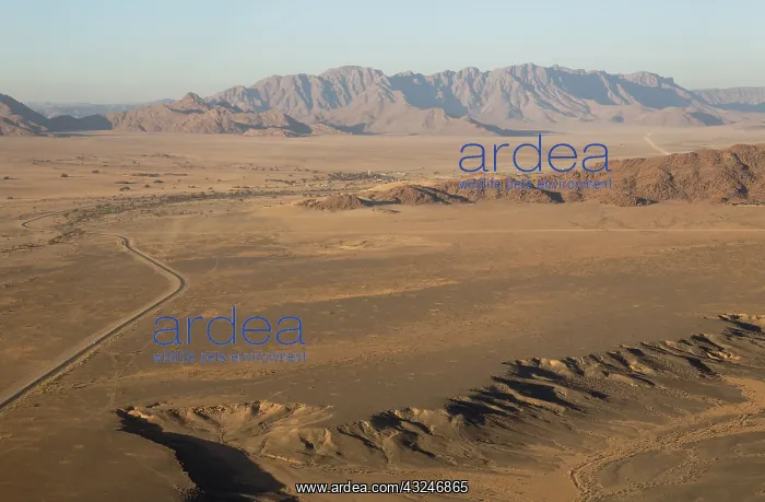  : Arid plains and isolated mountain ridges at the